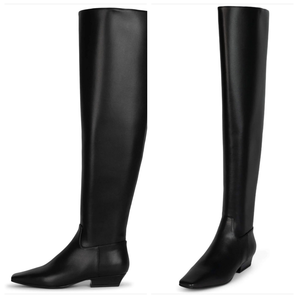 Jeffrey Campbell Sleek Black Over the Knee Boots